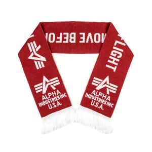 Alpha Industries Remove Before Flight Red Scarf